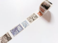 Load image into Gallery viewer, Vintage Style Postage Stamp Washi Tape,  30mm Retro Ephemera Decorative Tape