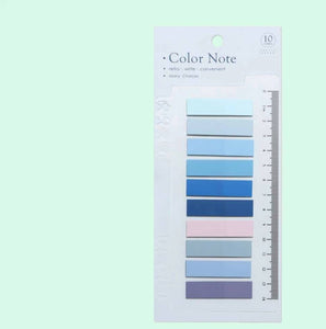 Minimal Transparent Index Sticky Note Tabs (Color: Cool Blues)