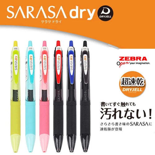 Zebra Sarasa Dry Gel Pen 0.5 mm - Various Ink Colours