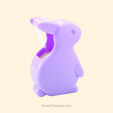 Load image into Gallery viewer, Pastel Rabbit Washi Tape Dispenser, Kawaii Washi Tape Holder (Colour: Pastel Purple)