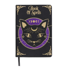 Load image into Gallery viewer, A5 Lined Journal Hardback Spell Book Notebook Diary Cat Lover Gift