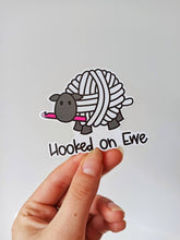 Load image into Gallery viewer, Hooked on Ewe Crochet Sheep Vinyl Decorative Sticker