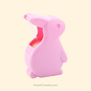 Pastel Rabbit Washi Tape Dispenser, Kawaii Washi Tape Holder (Colour: Pastel Pink)