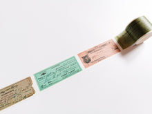 Load image into Gallery viewer, Vintage Style Cheque Washi Tape,  30mm Retro Ephemera Cheque Decorative Tape
