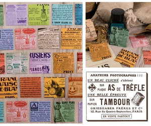 Vintage Letter Scrapbook Deco Stickers, Retro Newspaper Sticker Flakes