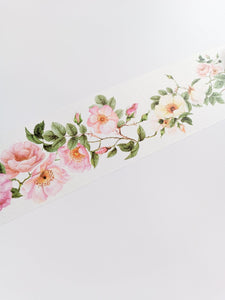 Hedgerow Flower Washi Tape,  55mm Dog Rose Decorative Tape