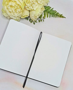 Holographic Foiled Shooting Star Dot Grid Journal - Choose Black or White Pages