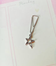 Load image into Gallery viewer, Minimal Silver Star Planner Dangle Jewellery, Silver Star Planner Charm, Silver