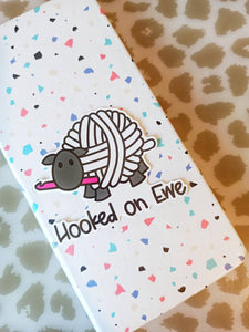 Hooked on Ewe Crochet Sheep Vinyl Decorative Sticker