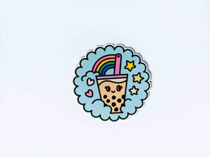 Kawaii Rainbow Bubble Tea Decorative Vinyl Sticker