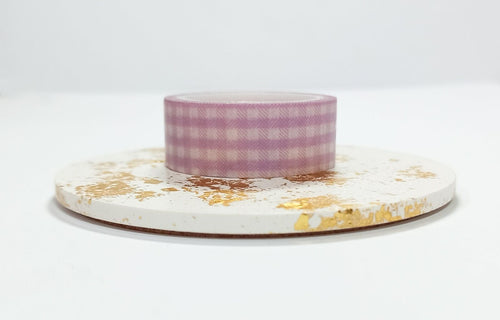 Lilac Gingham Washi Tape, Pale Purple Check Decorative Tape