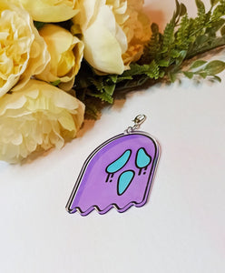 Purple Ghoulish Ghost Recycled Acrylic Washi Cutter
