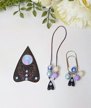 Load image into Gallery viewer, Planchette Planner Bookmark, Blue and Purple Mystical Planner Charm, Planner Tai
