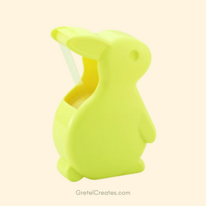 Pastel Rabbit Washi Tape Dispenser, Kawaii Washi Tape Holder (Colour: Pastel Yellow)