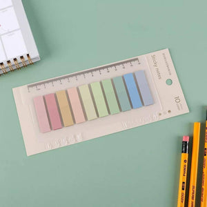 Minimal Transparent Index Sticky Note Tabs (Color: Pastel Full Colour)