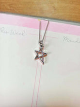 Load image into Gallery viewer, Minimal Silver Star Planner Dangle Jewellery, Silver Star Planner Charm, Silver