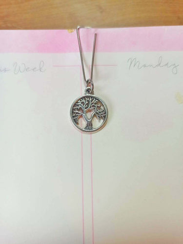Minimal Silver Tree Planner Dangle Jewellery, Silver Tree of Life Charm, Silver