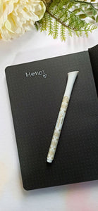 Holographic Foiled Shooting Star Dot Grid Journal - Choose Black or White Pages (Page Colour: Black)