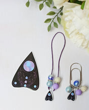 Load image into Gallery viewer, Planchette Planner Bookmark, Blue and Purple Mystical Planner Charm, Planner Tai
