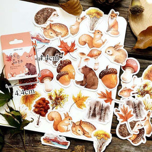 Autumnal Forest Animal Sticker Flakes