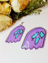 Load image into Gallery viewer, Purple Ghoulish Ghost Recycled Acrylic Washi Cutter
