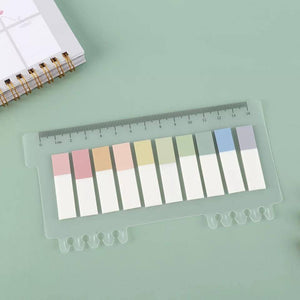 Minimal Transparent Index Sticky Note Tabs (Color: Pastel Half Colour)