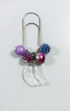 Load image into Gallery viewer, Crescent Moon Planner Dangle Jewellery, Blue &amp; Purple Planner Charm, Planner Tai