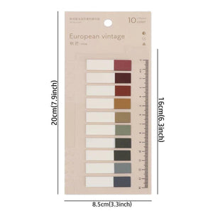 Minimal Transparent Index Sticky Note Tabs (Color: Autumnal Half Colour)