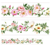 Load image into Gallery viewer, Hedgerow Flower Washi Tape,  55mm Dog Rose Decorative Tape