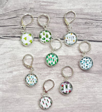 Load image into Gallery viewer, Cactus Stitch Markers// Succulent Progress Keepers// Knitting Markers