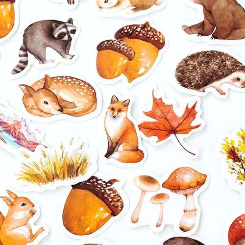 Autumnal Forest Animal Sticker Flakes