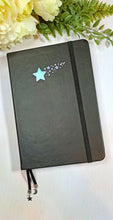 Load image into Gallery viewer, Holographic Foiled Shooting Star Dot Grid Journal - Choose Black or White Pages