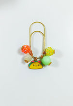 Load image into Gallery viewer, Yellow Taco Planner Dangle Jewellery, Orange &amp; Green Planner Charm, Planner Tail
