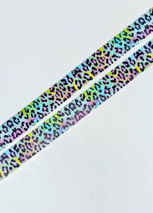 Rainbow Leopard Print Washi Tape, Colourful Animal Print Decorative Tape
