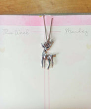 Load image into Gallery viewer, Minimal Silver Stag Planner Dangle Jewellery, Silver Stag Planner Charm, Silver