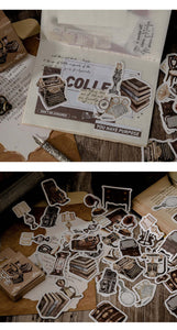 Vintage Furniture Scrapbook Sticker Flakes, 46 pcs Retro Home Journaling Sticker
