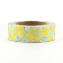 Load image into Gallery viewer, Minimal Gold Foil Monstera Leaf Washi Tape