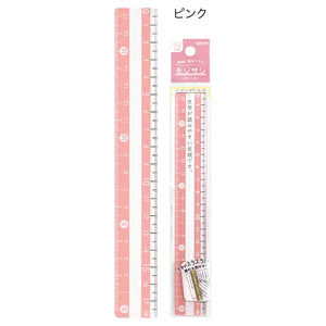 Kutsuwa -Mojisashi Pastel Colour Ruler (18cm)