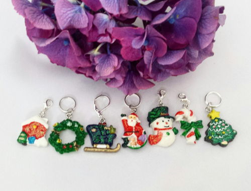 Resin Christmas Stitch Markers