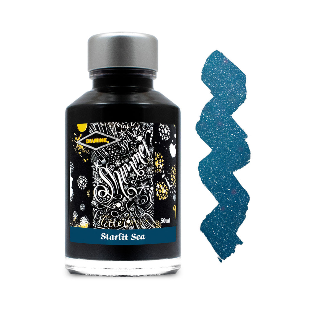 Starlit Sea - 50ml Diamine Shimmering Fountain Pen Ink