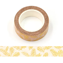 Load image into Gallery viewer, gold foil pine tree washi tape, pink &amp; gold foil tree decorative planner tape