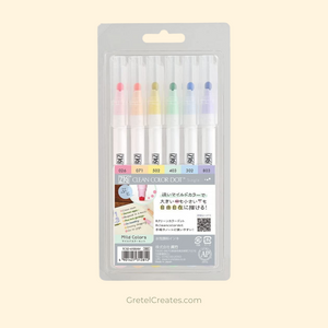 kuretake zig clean color dot pen sets mild colours