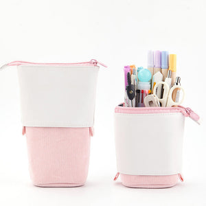 pastel pop up telescopic pencil case - multiple colour options pink