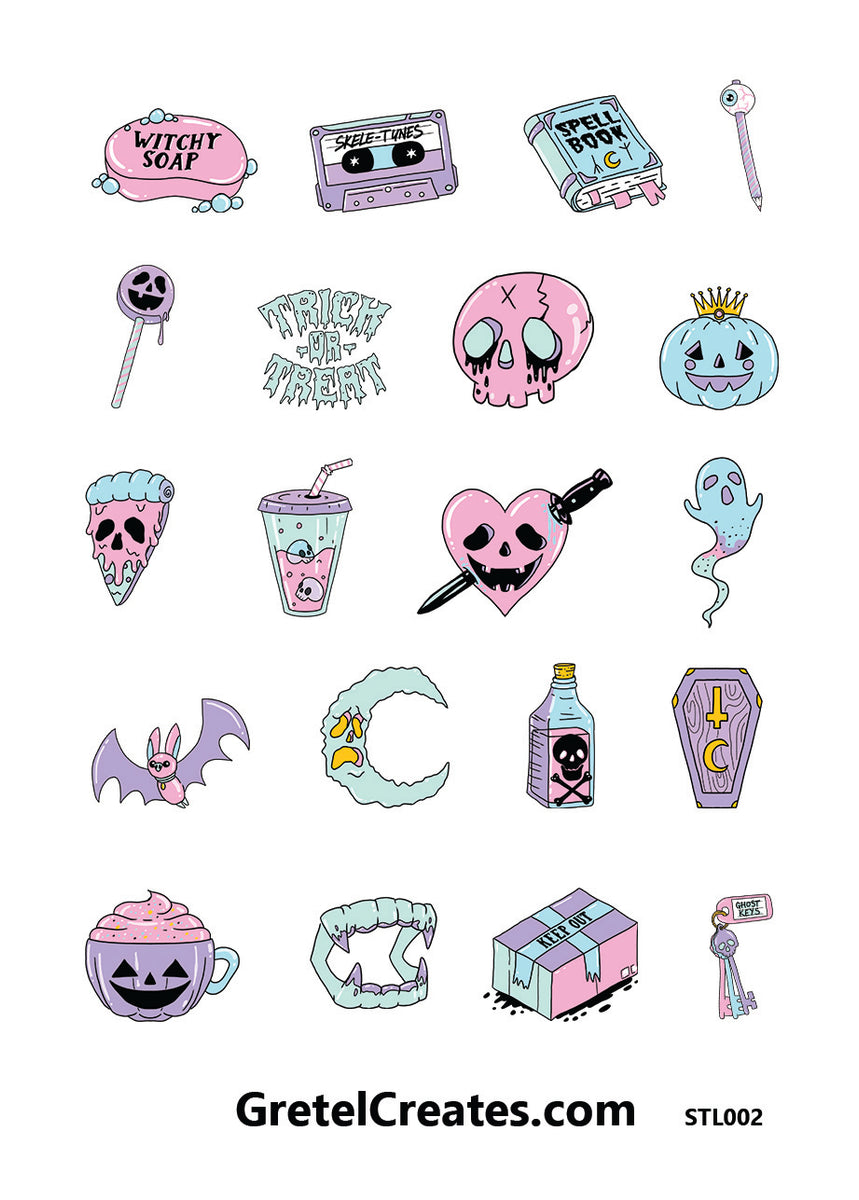 Creepy Cute Family planner stickers - Pastel goth stickers – The Planner's  World