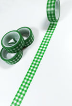Load image into Gallery viewer, green gingham washi tape