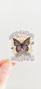 antisocial butterfly vinyl decorative sticker