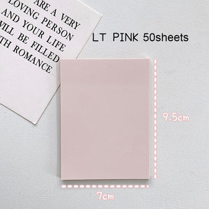 pastel coloured transparent sticky notes light pink