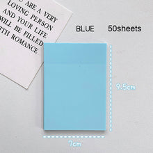 Load image into Gallery viewer, pastel coloured transparent sticky notes blue