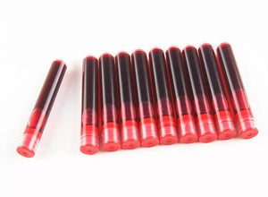 3.4mm calibre red fountain pen cartridges, coloured ink cartridges, red fountain pen ink