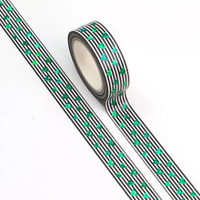 Load image into Gallery viewer, Cute Green Foil Heart Washi Tape, Minimal Foiled Japanese Tape